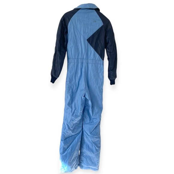 Vintage 80s Slalom Apex Colorblock Ski Jumpsuit Blue & Navy - Picture 6 of 10